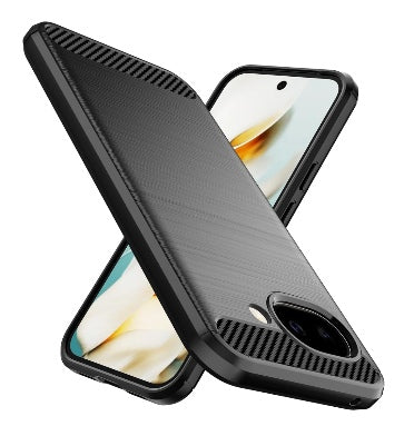 GOOGLE PIXEL 10A PREMIUM SLIM FIT CARBON TEXTURE CASE MATTE BLACK