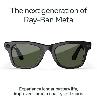 RAY-BAN META - WAYFARER (GEN2) LARGE SHINY BLACK/GREEN – ZEEK