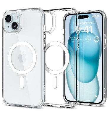 IPHONE 15 PREMIUM ULTRA HYBRID MAGFIT CRYSTAL CASE CLEAR/WHITE
