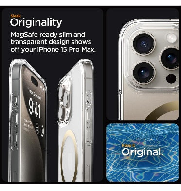 IPHONE 15 PRO MAX PREMIUM ULTRA HYBRID MAGFIT CRYSTAL CASE CLEAR