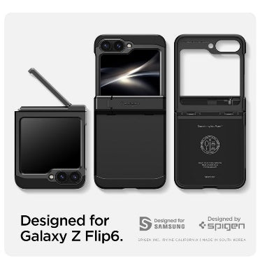 SAMSUNG GALAXY Z FLIP 6 PREMIUM TOUGH ARMOR PRO CASE BLACK