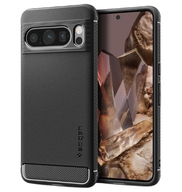 GOOGLE PIXEL PRO PREMIUM RUGGED ARMOR CASE BLACK SPIGEN – ZEEK