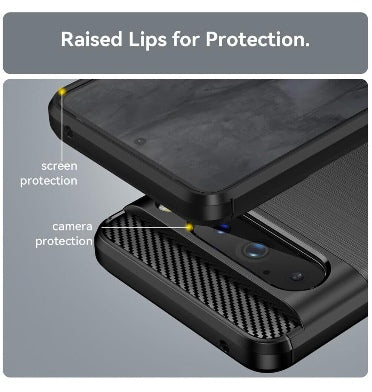 GOOGLE PIXEL 8 PRO PREMIUM SLIM CARBON FIBRE CASE BLACK – ZEEK