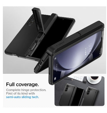 SAMSUNG GALAXY Z FOLD 5 PREMIUM TOUGH ARMOR PRO P CASE BLACK 