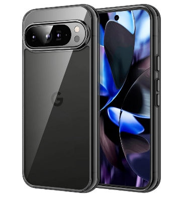 GOOGLE PIXEL 9 PRO XL PREMIUM PROTECTIVE TPU CASE CLEAR/BLACK
