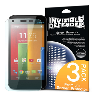 MOTO G SCREEN PROTECTOR HD 3PACK | INVISIBLE DEFENDER