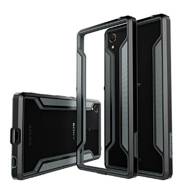 SONY XPERIA Z3+ PREMIUM SLIM HYBRID ARMOR BORDER CASE BLACK/CLEAR