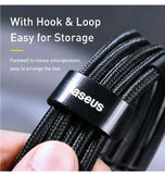 USB-C TO USB-C 100W PD FAST CHARGING CABLE 2M BRAIDED BLACK | BASEUS