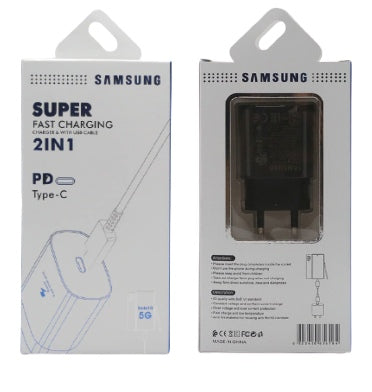 SAMSUNG GALAXY 25W USB-C SUPER FAST CHARGER CABLE 100CM RETAIL - Main Image