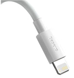BASEUS USB/IPHONE DATA CABLE KIT 150CM WHITE 2PK