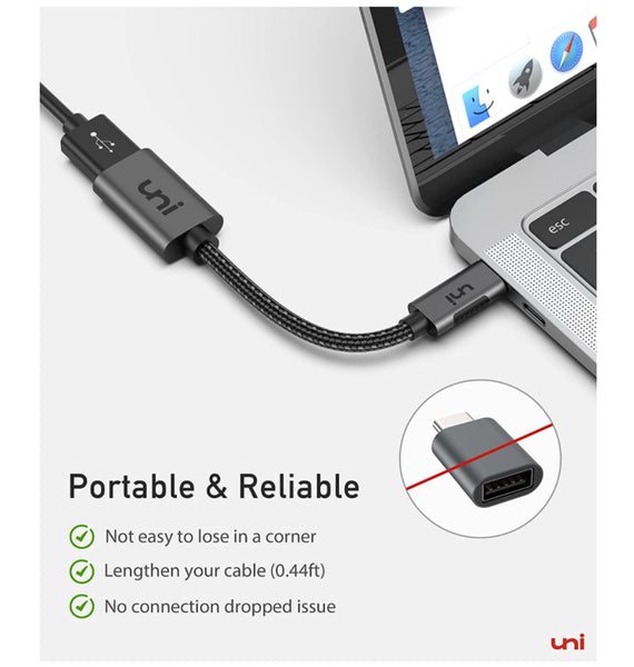 USBC THUNDERBOLT TO USB ADAPTOR CABLE 2PK UNI ZEEK