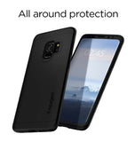 SAMSUNG GALAXY S9 PREMIUM THIN FIT 360 CASE WITH TEMPERED GLASS PROTECTOR BLACK | SPIGEN