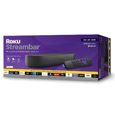 ROKU STREAMBAR 4K/HDR UHD STREAMING MEDIA PLAYER/SPEAKER 9102R