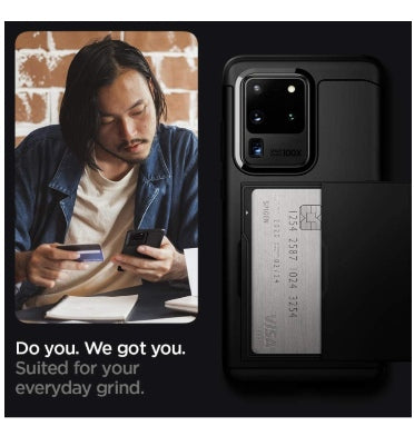 SAMSUNG GALAXY S20+ PREMIUM SLIM ARMOR CARD CASE BLACK SPIGEN – ZEEK