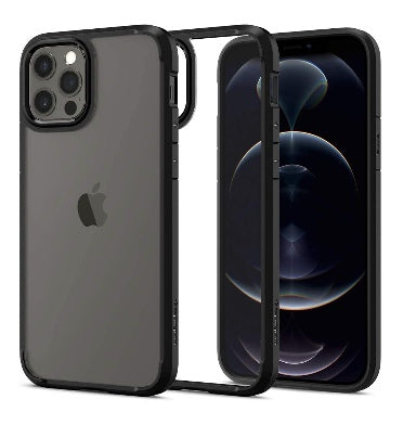 IPHONE 12 PRO MAX PREMIUM SLIM ULTRA HYBRID CASE MATTE BLACK/CLEAR