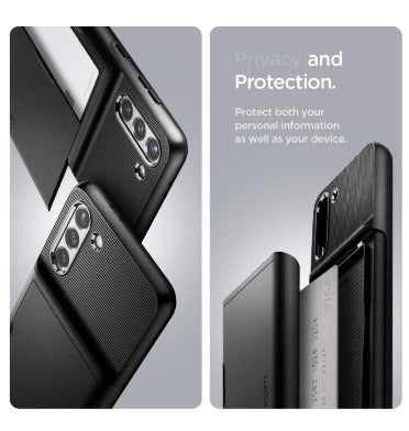 SAMSUNG GALAXY S21 PREMIUM SLIM ARMOR CARD CASE BLACK SPIGEN