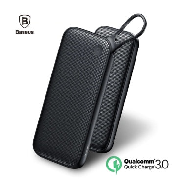 BASEUS 20000mAh QUICK CHARGE 3.0 + 18W TYPE-C PD FAST CHARGE POWERBANK BLACK
