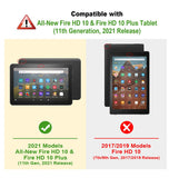 AMAZON FIRE HD 10" TABLET (2021) SLIM FLEXIBLE SOFT SHELL TPU SMART STAND BLACK | FINTIE