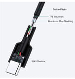 USB-C TO USB BRAIDED NYLON FAST CHARGING CABLE 2M BLACK 2PK | AUKEY