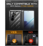 SAMSUNG GALAXY Z FOLD 7 FULL BODY RUGGED PROTECTIVE CASE BLACK | SUPCASE