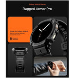 SAMSUNG GALAXY WATCH 8 PREMIUM RUGGED ARMOR PRO CASE 44MM WITH TPU STRAP BLACK | SPIGEN