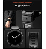 SAMSUNG GALAXY WATCH 8 PREMIUM RUGGED ARMOR PRO CASE 44MM WITH TPU STRAP BLACK | SPIGEN