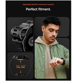 SAMSUNG GALAXY WATCH 8 PREMIUM RUGGED ARMOR PRO CASE 44MM WITH TPU STRAP BLACK | SPIGEN