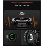 SAMSUNG GALAXY WATCH 8 PREMIUM RUGGED ARMOR PRO CASE 44MM WITH TPU STRAP BLACK | SPIGEN