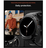 SAMSUNG GALAXY WATCH 8 PREMIUM RUGGED ARMOR PRO CASE 44MM WITH TPU STRAP BLACK | SPIGEN