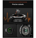 SAMSUNG GALAXY WATCH 8 PREMIUM RUGGED ARMOR PRO CASE 46MM WITH TPU STRAP BLACK | SPIGEN