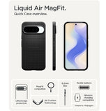 GOOGLE PIXEL 10 / 10 PRO PREMIUM SLIM LIQUID AIR MAGSAFE CASE BLACK | SPIGEN