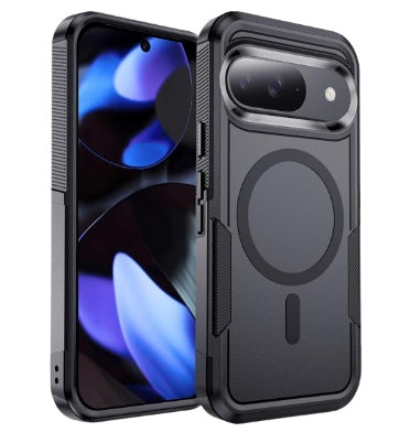 GOOGLE PIXEL 10 / 10 PRO PREMIUM SLIM DUAL LAYER RUGGED MAGSAFE CASE BLACK