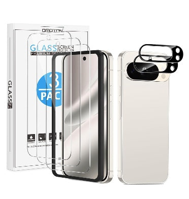 GOOGLE PIXEL 10 PRO PREMIUM TEMPERED GLASS SCREEN AND CAMERA LENS PROTECTOR 5PK | OMOTON