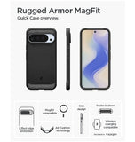 GOOGLE PIXEL 10 PRO XL PREMIUM RUGGED ARMOR MAGSAFE CASE BLACK