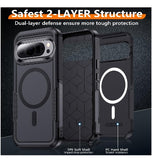 GOOGLE PIXEL 10 PRO XL PREMIUM SLIM DUAL LAYER RUGGED MAGSAFE CASE BLACK