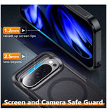 GOOGLE PIXEL 10 PRO XL PREMIUM SLIM DUAL LAYER RUGGED MAGSAFE CASE BLACK