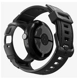 GOOGLE PIXEL WATCH 4 PREMIUM RUGGED ARMOR PRO CASE 41MM BLACK WITH CHARGER STAND | SPIGEN