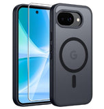 GOOGLE PIXEL 10A PREMIUM SLIM MAGSAFE TRANSLUCENT CASE MATTE BLACK | FNTCASE