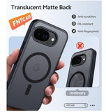 GOOGLE PIXEL 10A PREMIUM SLIM MAGSAFE TRANSLUCENT CASE MATTE BLACK | FNTCASE