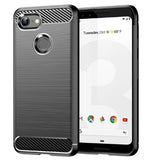 GOOGLE PIXEL 3 XL PREMIUM SLIM CARBON FIBRE TEXTURED CASE BLACK