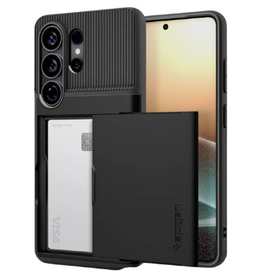 SAMSUNG GALAXY S26 ULTRA PREMIUM SLIM ARMOR CARD CASE BLACK | SPIGEN
