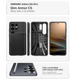 SAMSUNG GALAXY S26 ULTRA PREMIUM SLIM ARMOR CARD CASE BLACK | SPIGEN