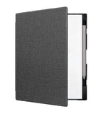 REMARKABLE PAPER PURE PREMIUM SLIM WOVEN PU LEATHER FOLIO COVER WITH PEN HOLDER GRAY