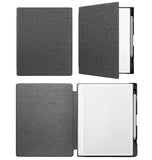 REMARKABLE PAPER PURE PREMIUM SLIM WOVEN PU LEATHER FOLIO COVER WITH PEN HOLDER GRAY