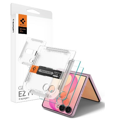 SAMSUNG GALAXY Z FLIP 8 PREMIUM TEMPERED GLASS SCREEN PROTECTOR 2PK | SPIGEN