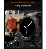 SAMSUNG GALAXY WATCH 9 PREMIUM RUGGED ARMOR PRO CASE 40MM WITH TPU STRAP BLACK | SPIGEN