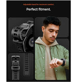 SAMSUNG GALAXY WATCH 9 PREMIUM RUGGED ARMOR PRO CASE 40MM WITH TPU STRAP BLACK | SPIGEN