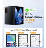 SAMSUNG GALAXY Z FOLD 8 PREMIUM SLIM TRANSLUCENT MAGSAFE BUMPER CASE BLACK/CLEAR | FNTCASE