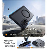 SAMSUNG GALAXY Z FOLD 8 PREMIUM SLIM TRANSLUCENT MAGSAFE BUMPER CASE BLACK/CLEAR | FNTCASE