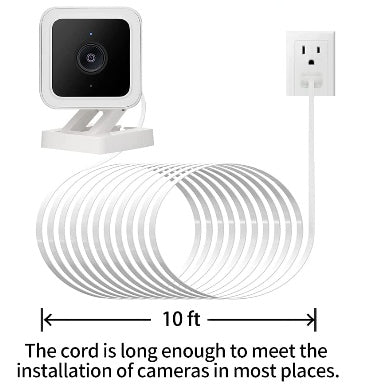 WYZE CAM POWER EXTENSION CABLE CHARGER 10FT/3M WHITE – ZEEK